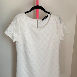 White Textured Dress